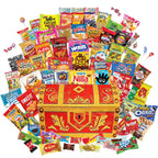OKURIMONO 70 Count Snack Box – Assorted Japanese & American Snacks (Antique Design)